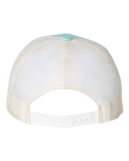 Richardson 115 Low Pro Trucker Cap #color_Aruba Blue/ Birch