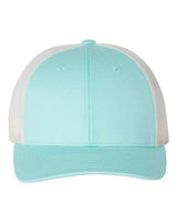Richardson 115 Low Pro Trucker Cap #color_Aruba Blue/ Birch
