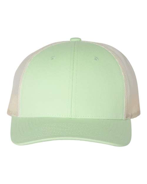 Richardson 115 Low Pro Trucker Cap #color_Patina Green/ Birch
