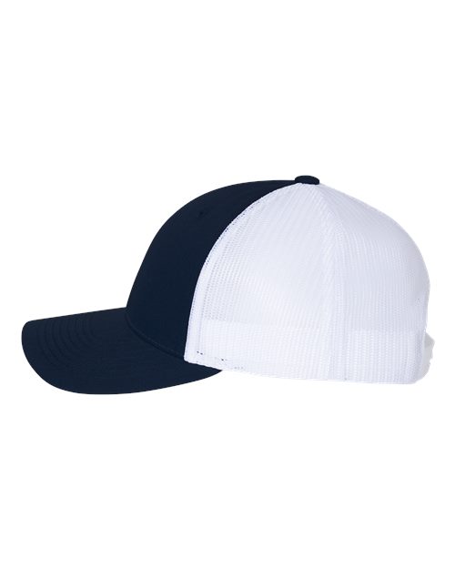 Richardson 115 Low Pro Trucker Cap #color_Navy/ White