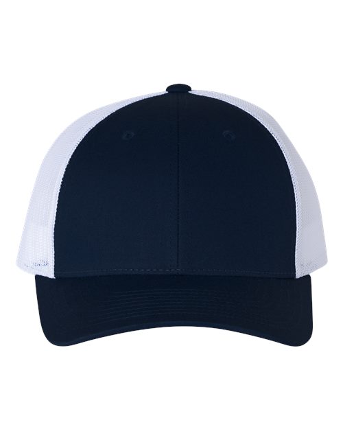 Richardson 115 Low Pro Trucker Cap #color_Navy/ White