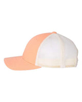 Richardson 115 Low Pro Trucker Cap #color_Sunkissed Peach/ Birch