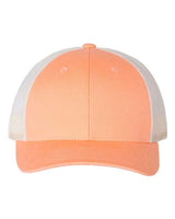 Richardson 115 Low Pro Trucker Cap #color_Sunkissed Peach/ Birch