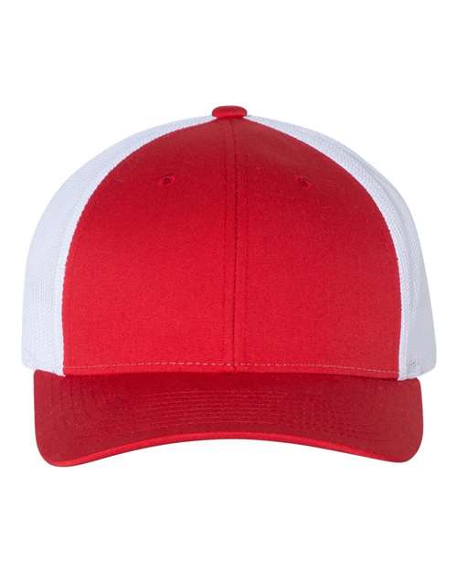 Richardson 115 Low Pro Trucker Cap #color_Red/ White