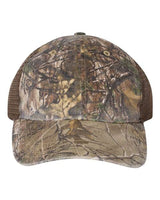 Richardson 111P Garment Washed Printed Trucker Cap #color_Realtree Edge/ Brown