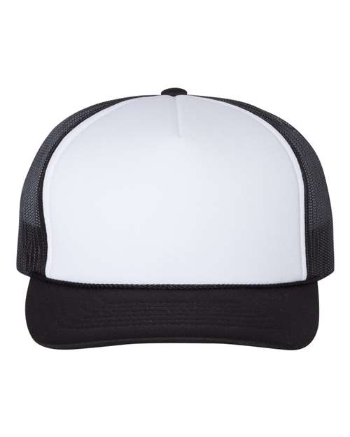 Richardson 113 Foamie Trucker Cap #color_White/ Black