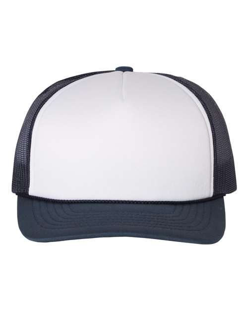 Richardson 113 Foamie Trucker Cap #color_White/ Navy