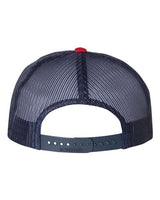 Richardson 113 Foamie Trucker Cap #color_White/ Navy/ Red