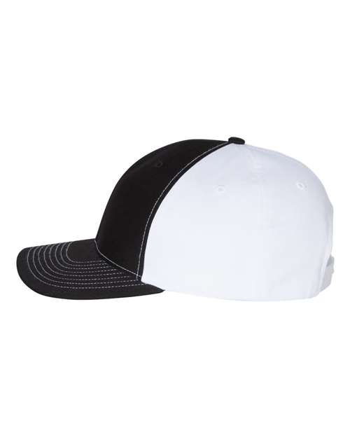 Richardson 312 Twill Back Trucker Cap #color_Black/ White