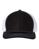 Richardson 312 Twill Back Trucker Cap #color_Black/ White
