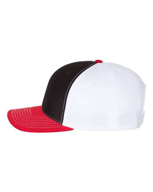 Richardson 312 Twill Back Trucker Cap #color_Black/ White/ Red