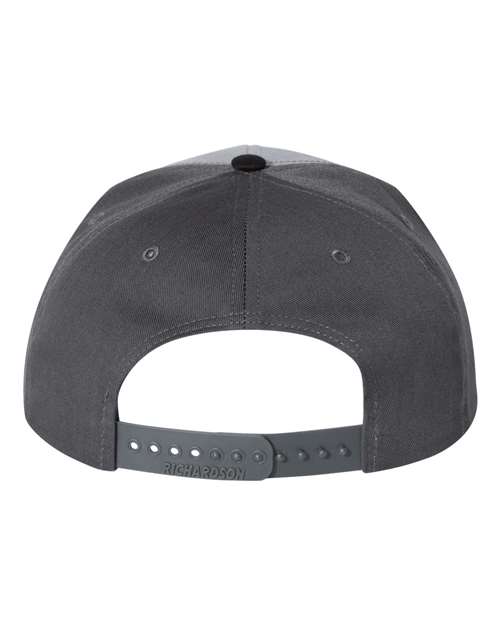 Richardson 312 Twill Back Trucker Cap #color_Grey/ Charcoal/ Black