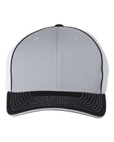 Richardson 172 Pulse Sportmesh R-Flex Cap #color_Grey/ White/ Black Tri