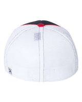 Richardson 172 Pulse Sportmesh R-Flex Cap #color_Navy/ White/ Red Tri