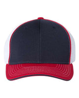 Richardson 172 Pulse Sportmesh R-Flex Cap #color_Navy/ White/ Red Tri