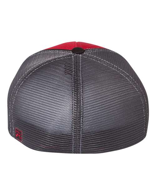 Richardson 172 Pulse Sportmesh R-Flex Cap #color_Red/ Charcoal/ Black Tri