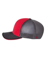 Richardson 172 Pulse Sportmesh R-Flex Cap #color_Red/ Charcoal/ Black Tri