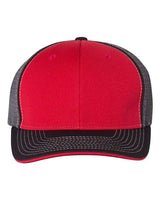 Richardson 172 Pulse Sportmesh R-Flex Cap #color_Red/ Charcoal/ Black Tri