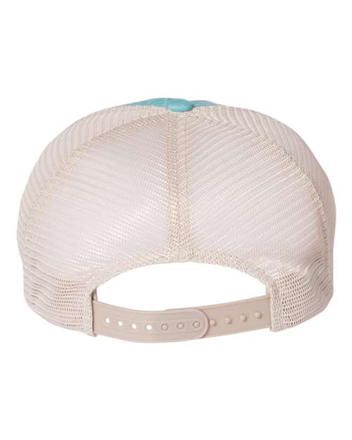 Valucap SP510 Pigment-Dyed Trucker Cap #color_Aqua/ Stone