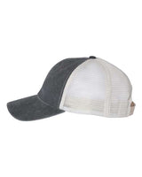 Valucap SP510 Pigment-Dyed Trucker Cap #color_Black/ Stone