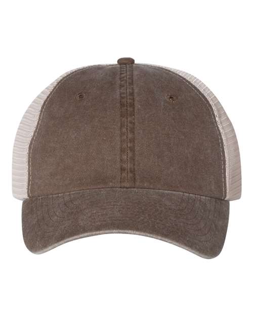 Valucap SP510 Pigment-Dyed Trucker Cap #color_Brown/ Stone