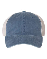 Valucap SP510 Pigment-Dyed Trucker Cap #color_Navy/ Stone