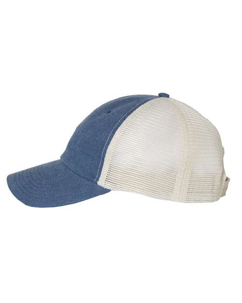 Valucap SP510 Pigment-Dyed Trucker Cap #color_Royal/ Stone