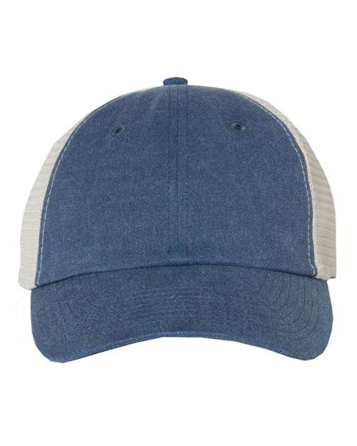 Valucap SP510 Pigment-Dyed Trucker Cap #color_Royal/ Stone