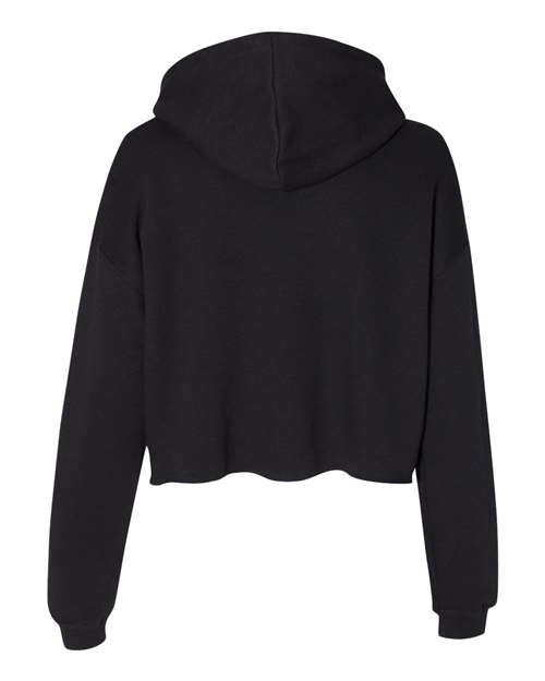 Bella + Canvas B7502 Ladies' Cropped Fleece Hoodie #color_BLACK