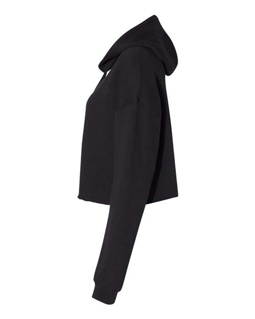 Bella + Canvas B7502 Ladies' Cropped Fleece Hoodie #color_BLACK