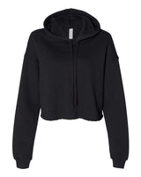 Bella + Canvas B7502 Ladies' Cropped Fleece Hoodie #color_BLACK