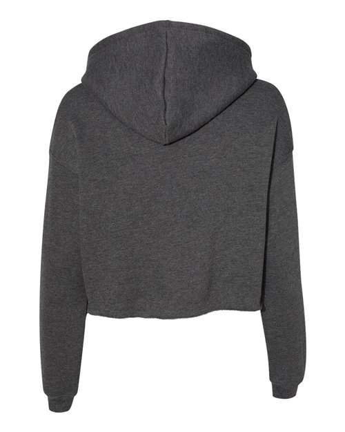 Bella + Canvas B7502 Ladies' Cropped Fleece Hoodie #color_DARK GRY HEATHER