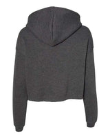 Bella + Canvas B7502 Ladies' Cropped Fleece Hoodie #color_DARK GRY HEATHER