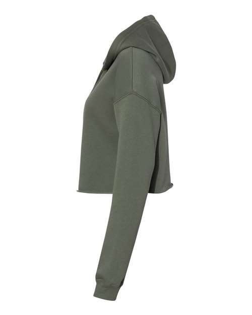 Bella + Canvas B7502 Ladies' Cropped Fleece Hoodie #color_MILITARY GREEN