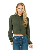 Bella + Canvas B7502 Ladies' Cropped Fleece Hoodie #color_MILITARY GREEN