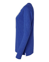 LAT LA3538 Ladies' Long Sleeve Fine Jersey Lace-Up T-Shirt #color_VINTAGE ROY/ WHT