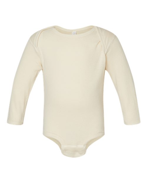Rabbit Skins 4411 Infant Long-Sleeve Baby Rib Bodysuit #color_NATURAL