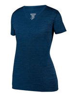 Augusta Sportswear 2902 Ladies' Shadow TonalHeather Short-Sleeve Training T-Shirt #color_NAVY