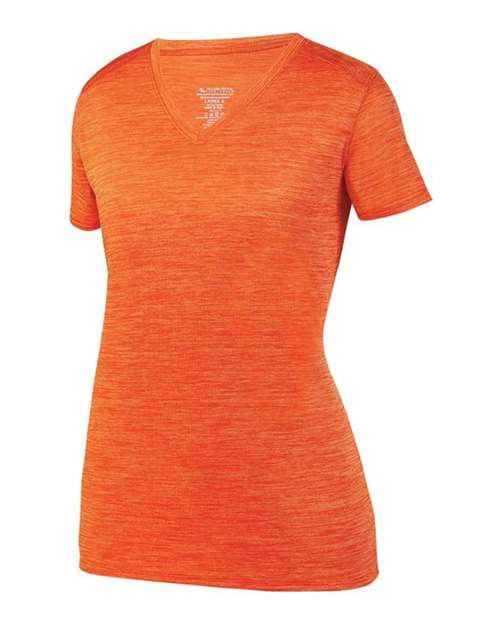 Augusta Sportswear 2902 Ladies' Shadow TonalHeather Short-Sleeve Training T-Shirt #color_ORANGE
