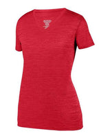 Augusta Sportswear 2902 Ladies' Shadow TonalHeather Short-Sleeve Training T-Shirt #color_RED