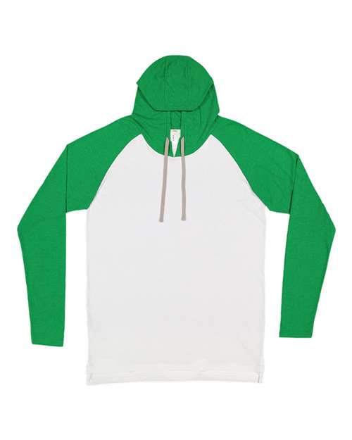 LAT 6917 Men's Hooded Raglan Long Sleeve Fine Jersey T-Shirt #color_B WH/ VN GR/ TTN