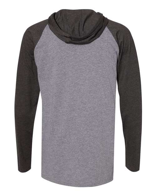 LAT 6917 Men's Hooded Raglan Long Sleeve Fine Jersey T-Shirt #color_GRN HT/ V SMK/BK