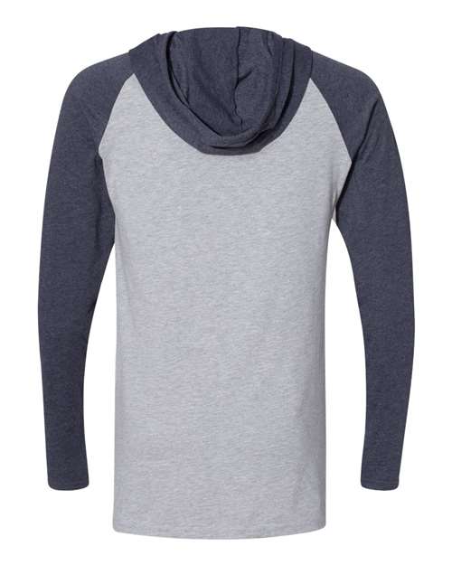 LAT 6917 Men's Hooded Raglan Long Sleeve Fine Jersey T-Shirt #color_VN HTH/ VN NV/ W