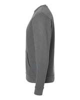 Next Level 9001 Unisex Long Sleeve Crew with Pocket #color_HEAVY METAL