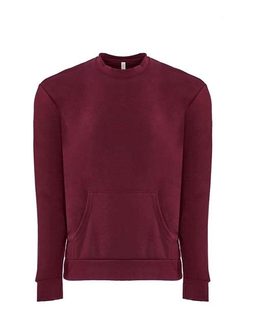 Next Level 9001 Unisex Long Sleeve Crew with Pocket #color_MAROON