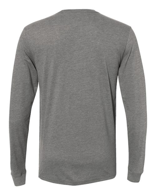 Next Level 6411 Unisex Sueded Long-Sleeve Crew #color_DARK HTHR GRAY