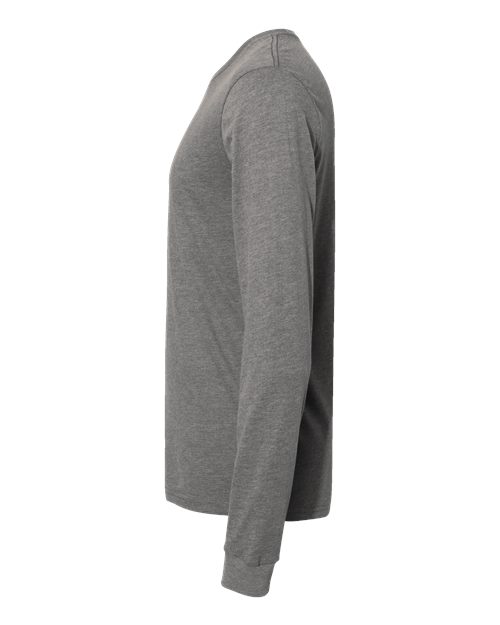 Next Level 6411 Unisex Sueded Long-Sleeve Crew #color_DARK HTHR GRAY