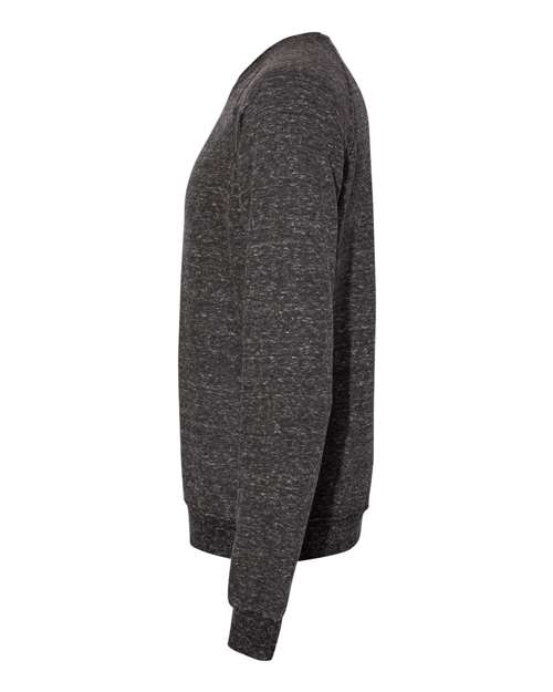 Jerzees 91MR Adult Snow Heather French Terry Crewneck Sweatshirt #color_BLK INK SNOW HTH