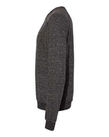 Jerzees 91MR Adult Snow Heather French Terry Crewneck Sweatshirt #color_BLK INK SNOW HTH