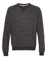 Jerzees 91MR Adult Snow Heather French Terry Crewneck Sweatshirt #color_BLK INK SNOW HTH